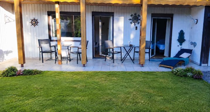 Garten und Terrasse der Ferienwohnung Burgjuwel in Burghausen