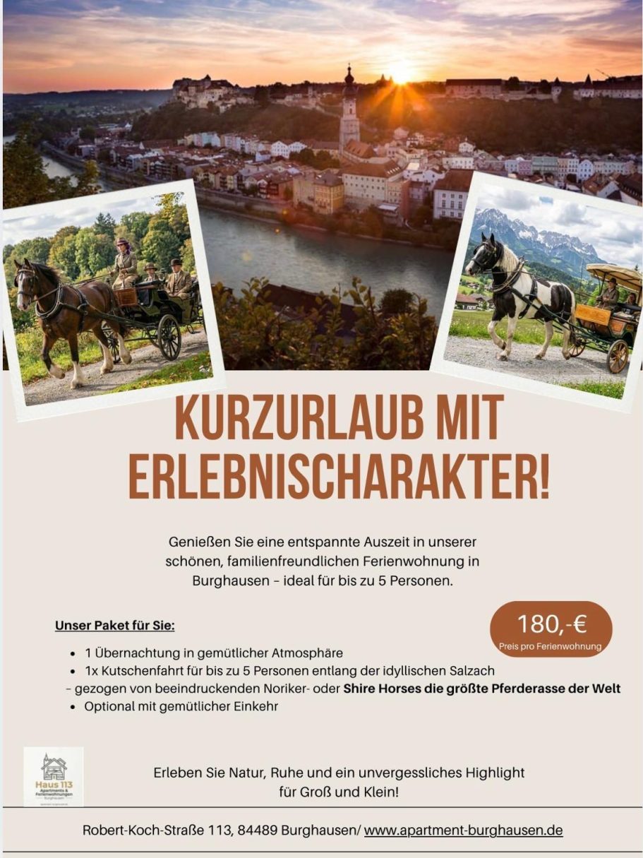 Ferienwohnung Burgzauber Burgjuwel Pauschalangebot Kutschenfahrt